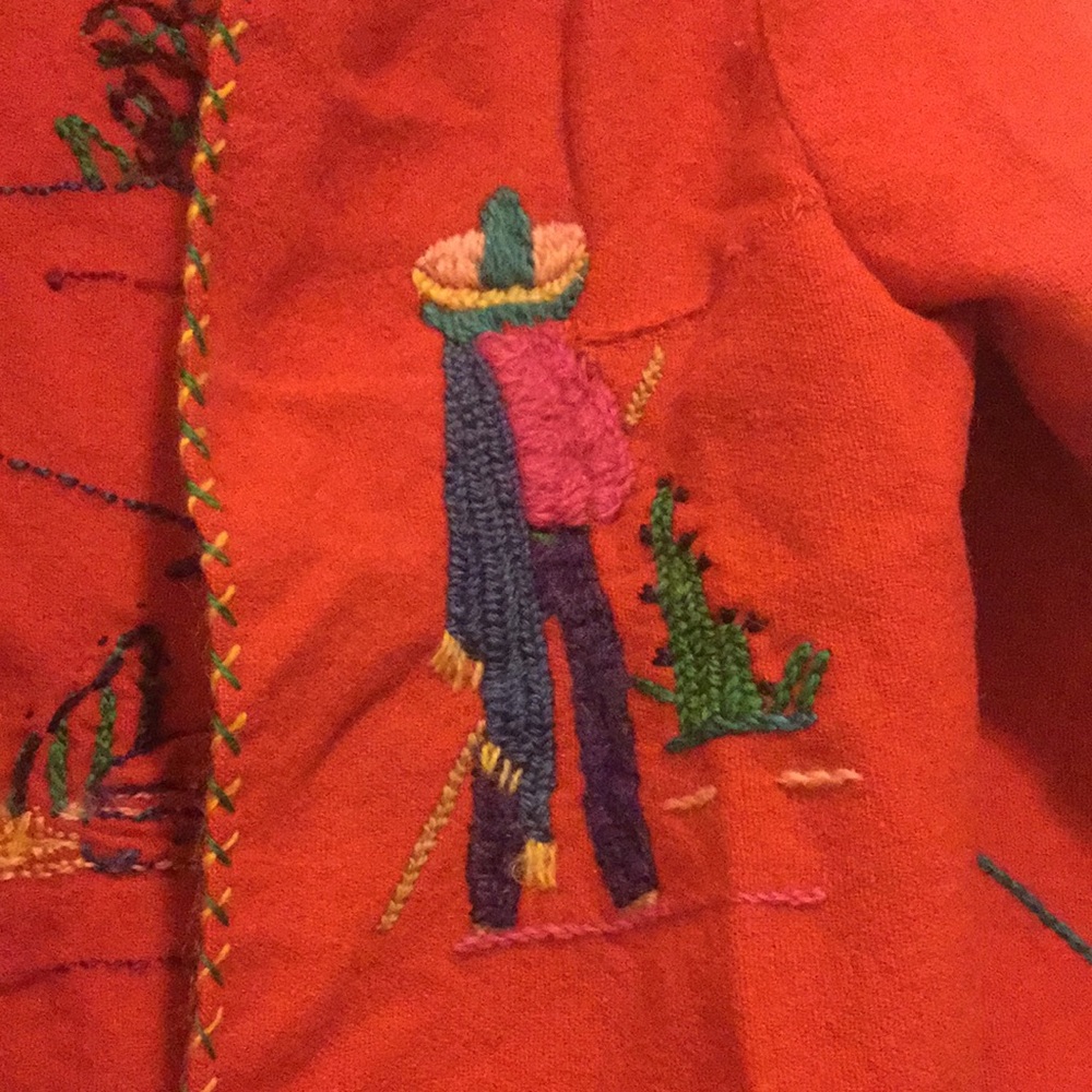 Antique vintage 1940s Mexican souvenir jacket - Picture 3 of 12